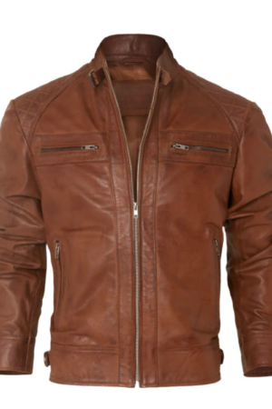 Men’s Motorcycle Leather Jacket – Premium Biker Luxury - S