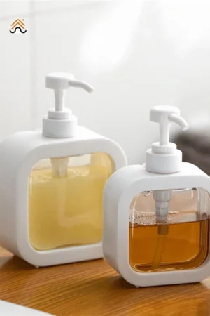 Portable Refillable Soap Dispenser Bottle – 300ml & 500ml Clear Plastic Pump