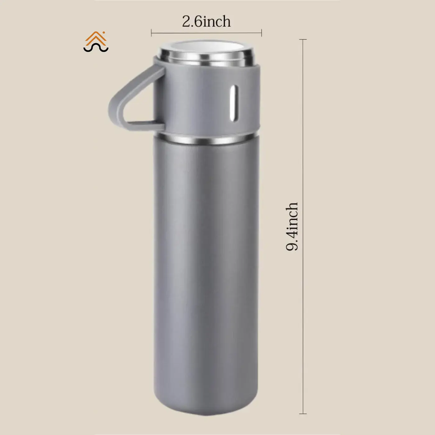 Vacuum Flask Set 500ML Double-Layer Stainless Steel 3 Cup - Image 3