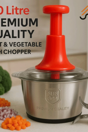 2L Manual Food Chopper – Stainless Steel