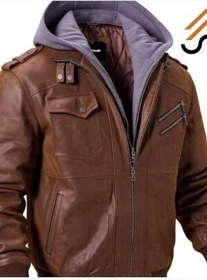 Men’s Genuine Leather Lambskin Motorcycle Jacket – Winter Bomber Style